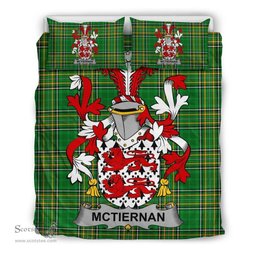Irish McTiernan or Kiernan Coat of Arms Family Crest Ireland Bedding Set Irish National Tartan Irish County Bedding Set Duvet Covers