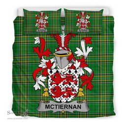 Irish McTiernan or Kiernan Coat of Arms Family Crest Ireland Bedding Set Irish National Tartan Irish County Bedding Set Duvet Covers
