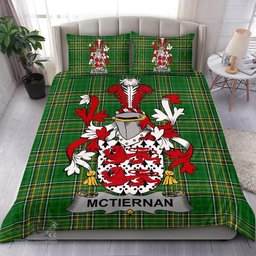 Irish McTiernan or Kiernan Coat of Arms Family Crest Ireland Bedding Set Irish National Tartan Irish County Bedding Set Duvet Covers