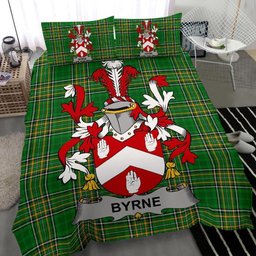 Irish Byrne or O'Byrne Coat of Arms Family Crest Ireland Bedding Set Irish National Tartan Irish County Bedding Set Duvet Covers