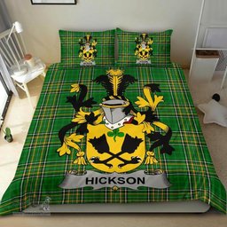 Irish Hickson Coat of Arms Family Crest Ireland Bedding Set Irish National Tartan Irish County Bedding Set Duvet Covers