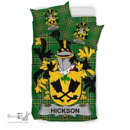 Irish Hickson Coat of Arms Family Crest Ireland Bedding Set Irish National Tartan Irish County Bedding Set Duvet Covers