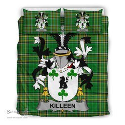 Irish Killeen or O'Killeen Coat of Arms Family Crest Ireland Bedding Set Irish National Tartan Irish County Bedding Set Duvet Covers