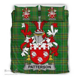 Irish Patterson Coat of Arms Family Crest Ireland Bedding Set Irish National Tartan Irish County Bedding Set Duvet Covers