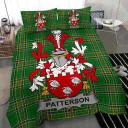 Irish Patterson Coat of Arms Family Crest Ireland Bedding Set Irish National Tartan Irish County Bedding Set Duvet Covers
