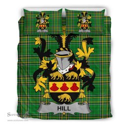 Irish Hill Coat of Arms Family Crest Ireland Bedding Set Irish National Tartan Irish County Bedding Set Duvet Covers