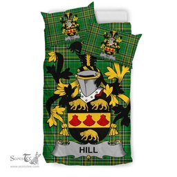 Irish Hill Coat of Arms Family Crest Ireland Bedding Set Irish National Tartan Irish County Bedding Set Duvet Covers