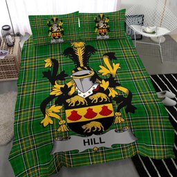 Irish Hill Coat of Arms Family Crest Ireland Bedding Set Irish National Tartan Irish County Bedding Set Duvet Covers