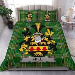 Irish Hill Coat of Arms Family Crest Ireland Bedding Set Irish National Tartan Irish County Bedding Set Duvet Covers