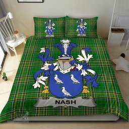 Irish Nash or Naish Coat of Arms Family Crest Ireland Bedding Set Irish National Tartan Irish County Bedding Set Duvet Covers