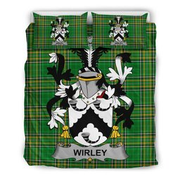 Irish Wirley Coat of Arms Family Crest Ireland Bedding Set Irish National Tartan Irish County Bedding Set Duvet Covers
