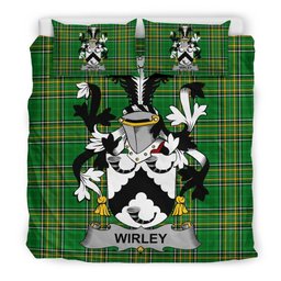 Irish Wirley Coat of Arms Family Crest Ireland Bedding Set Irish National Tartan Irish County Bedding Set Duvet Covers