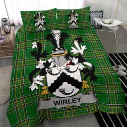 Irish Wirley Coat of Arms Family Crest Ireland Bedding Set Irish National Tartan Irish County Bedding Set Duvet Covers