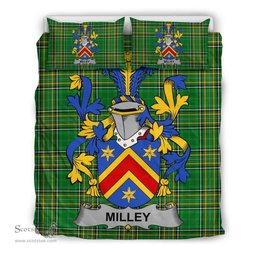 Irish Milley or O'Millea Coat of Arms Family Crest Ireland Bedding Set Irish National Tartan Irish County Bedding Set Duvet Covers