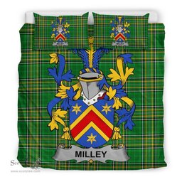 Irish Milley or O'Millea Coat of Arms Family Crest Ireland Bedding Set Irish National Tartan Irish County Bedding Set Duvet Covers