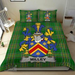 Irish Milley or O'Millea Coat of Arms Family Crest Ireland Bedding Set Irish National Tartan Irish County Bedding Set Duvet Covers
