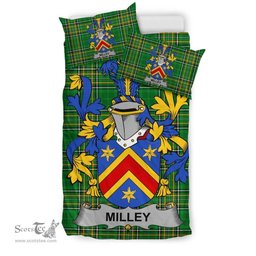 Irish Milley or O'Millea Coat of Arms Family Crest Ireland Bedding Set Irish National Tartan Irish County Bedding Set Duvet Covers