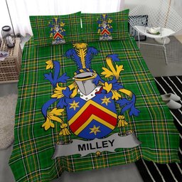 Irish Milley or O'Millea Coat of Arms Family Crest Ireland Bedding Set Irish National Tartan Irish County Bedding Set Duvet Covers