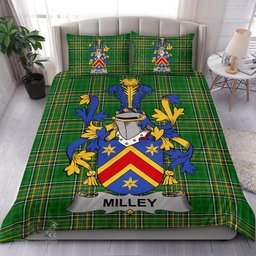 Irish Milley or O'Millea Coat of Arms Family Crest Ireland Bedding Set Irish National Tartan Irish County Bedding Set Duvet Covers