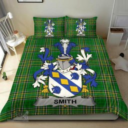Irish Smith or Smyth Coat of Arms Family Crest Ireland Bedding Set Irish National Tartan Irish County Bedding Set Duvet Covers