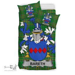 Irish Bareth Coat of Arms Family Crest Ireland Bedding Set Irish National Tartan Irish County Bedding Set Duvet Covers