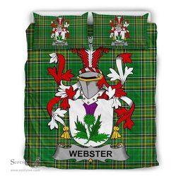 Irish Webster Coat of Arms Family Crest Ireland Bedding Set Irish National Tartan Irish County Bedding Set Duvet Covers