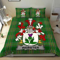 Irish Webster Coat of Arms Family Crest Ireland Bedding Set Irish National Tartan Irish County Bedding Set Duvet Covers