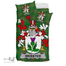 Irish Webster Coat of Arms Family Crest Ireland Bedding Set Irish National Tartan Irish County Bedding Set Duvet Covers