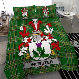 Irish Webster Coat of Arms Family Crest Ireland Bedding Set Irish National Tartan Irish County Bedding Set Duvet Covers