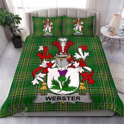 Irish Webster Coat of Arms Family Crest Ireland Bedding Set Irish National Tartan Irish County Bedding Set Duvet Covers