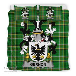 Irish Gernon or Garland Coat of Arms Family Crest Ireland Bedding Set Irish National Tartan Irish County Bedding Set Duvet Covers