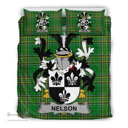 Irish Nelson or Nealson Coat of Arms Family Crest Ireland Bedding Set Irish National Tartan Irish County Bedding Set Duvet Covers