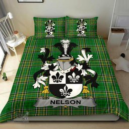 Irish Nelson or Nealson Coat of Arms Family Crest Ireland Bedding Set Irish National Tartan Irish County Bedding Set Duvet Covers