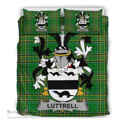 Irish Luttrell Coat of Arms Family Crest Ireland Bedding Set Irish National Tartan Irish County Bedding Set Duvet Covers