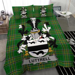 Irish Luttrell Coat of Arms Family Crest Ireland Bedding Set Irish National Tartan Irish County Bedding Set Duvet Covers