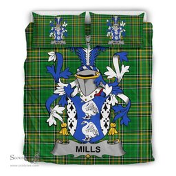 Irish Mills Coat of Arms Family Crest Ireland Bedding Set Irish National Tartan Irish County Bedding Set Duvet Covers