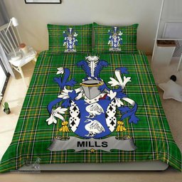 Irish Mills Coat of Arms Family Crest Ireland Bedding Set Irish National Tartan Irish County Bedding Set Duvet Covers