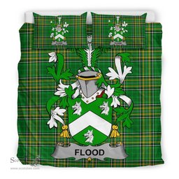Irish Flood Coat of Arms Family Crest Ireland Bedding Set Irish National Tartan Irish County Bedding Set Duvet Covers