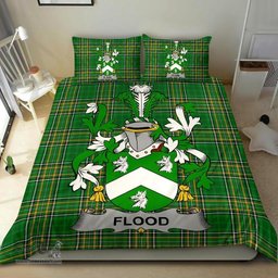 Irish Flood Coat of Arms Family Crest Ireland Bedding Set Irish National Tartan Irish County Bedding Set Duvet Covers