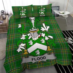 Irish Flood Coat of Arms Family Crest Ireland Bedding Set Irish National Tartan Irish County Bedding Set Duvet Covers