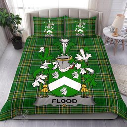 Irish Flood Coat of Arms Family Crest Ireland Bedding Set Irish National Tartan Irish County Bedding Set Duvet Covers