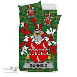 Irish Gunning or O'Gunning Coat of Arms Family Crest Ireland Bedding Set Irish National Tartan Irish County Bedding Set Duvet Covers