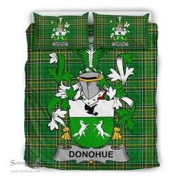Irish Donohue or O'Donohue Coat of Arms Family Crest Ireland Bedding Set Irish National Tartan Irish County Bedding Set Duvet Covers