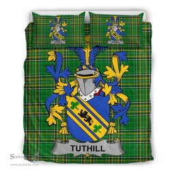 Irish Tuthill Coat of Arms Family Crest Ireland Bedding Set Irish National Tartan Irish County Bedding Set Duvet Covers