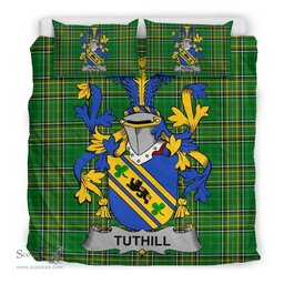 Irish Tuthill Coat of Arms Family Crest Ireland Bedding Set Irish National Tartan Irish County Bedding Set Duvet Covers