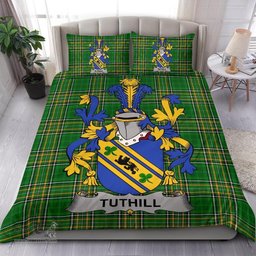 Irish Tuthill Coat of Arms Family Crest Ireland Bedding Set Irish National Tartan Irish County Bedding Set Duvet Covers
