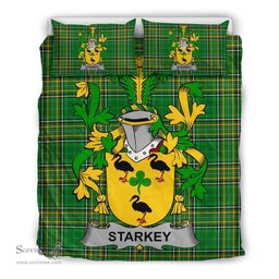 Irish Starkey Coat of Arms Family Crest Ireland Bedding Set Irish National Tartan Irish County Bedding Set Duvet Covers