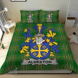 Irish Alveston Coat of Arms Family Crest Ireland Bedding Set Irish National Tartan Irish County Bedding Set Duvet Covers