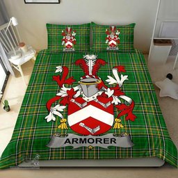 Irish Armorer Coat of Arms Family Crest Ireland Bedding Set Irish National Tartan Irish County Bedding Set Duvet Covers