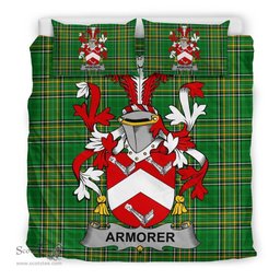 Irish Armorer Coat of Arms Family Crest Ireland Bedding Set Irish National Tartan Irish County Bedding Set Duvet Covers